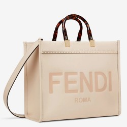 Fendi Sunshine Medium Shopper Bag In Beige Calfskin TDBS25882