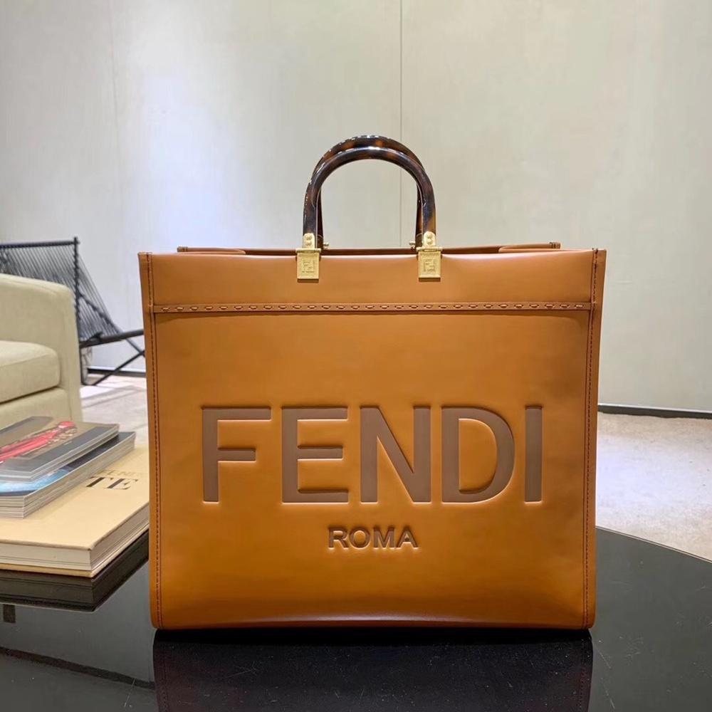 Fendi Sunshine Shopper Bag In Brown Calfskin TDBS25897