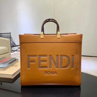 Fendi Sunshine Shopper Bag In Brown Calfskin TDBS25897