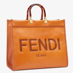 Fendi Sunshine Shopper Bag In Brown Calfskin TDBS25897