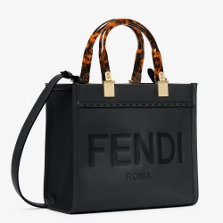 Fendi Sunshine Small Tote Bag In Black Calfskin TDBS25899