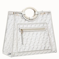 Fendi White Large PU Runaway Shopper Bag TDBS25861