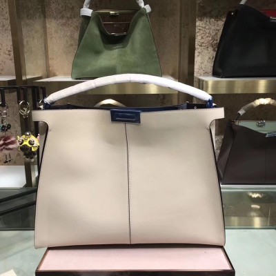 Fendi White Peekaboo X Lite Large Bag TDBS25845