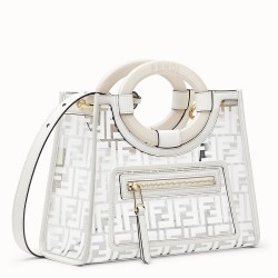 Fendi White Small PU Runaway Shopper Bag TDBS25862