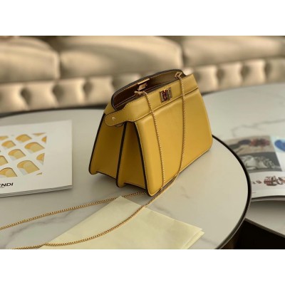 Fendi Yellow Peekaboo ISeeU Pochette Bag TDBS25747