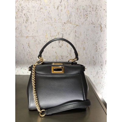 Fendi Peekaboo XS Bag In Black Nappa Leather