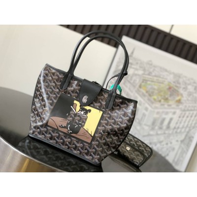 Goyard Anjou Mini Bag French Bulldog Black