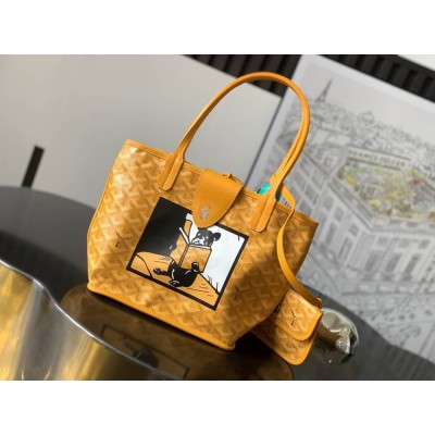 Goyard Anjou Mini Bag French Bulldog Yellow