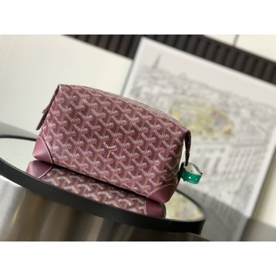 Goyard Bowling 25 Toiletry Bag Burgundy