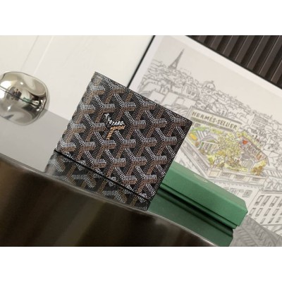 Goyard Card Wallet Black & Tan