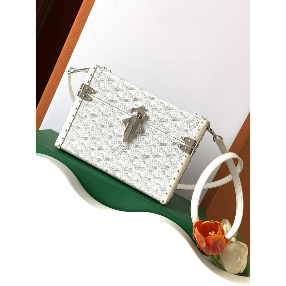 Goyard Cassette Trunk Bag White