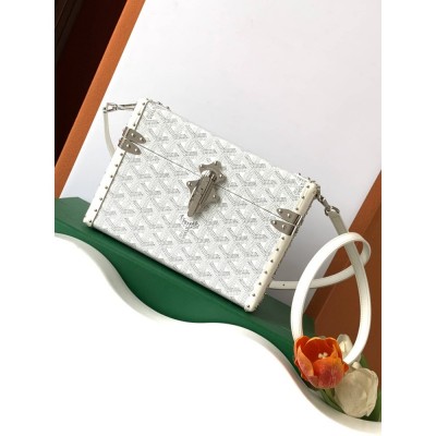 Goyard Cassette Trunk Bag White