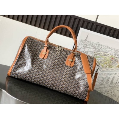 Goyard Croisiere 50 Duffle Bag Black & Tan