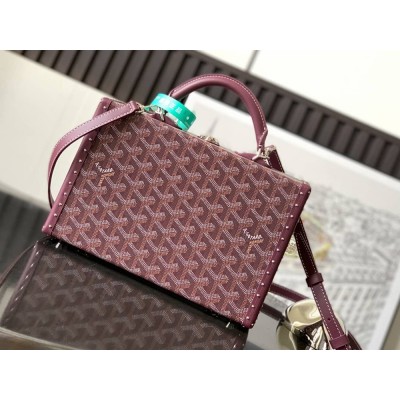 Goyard Grand Hotel Trunk Bag Burgundy