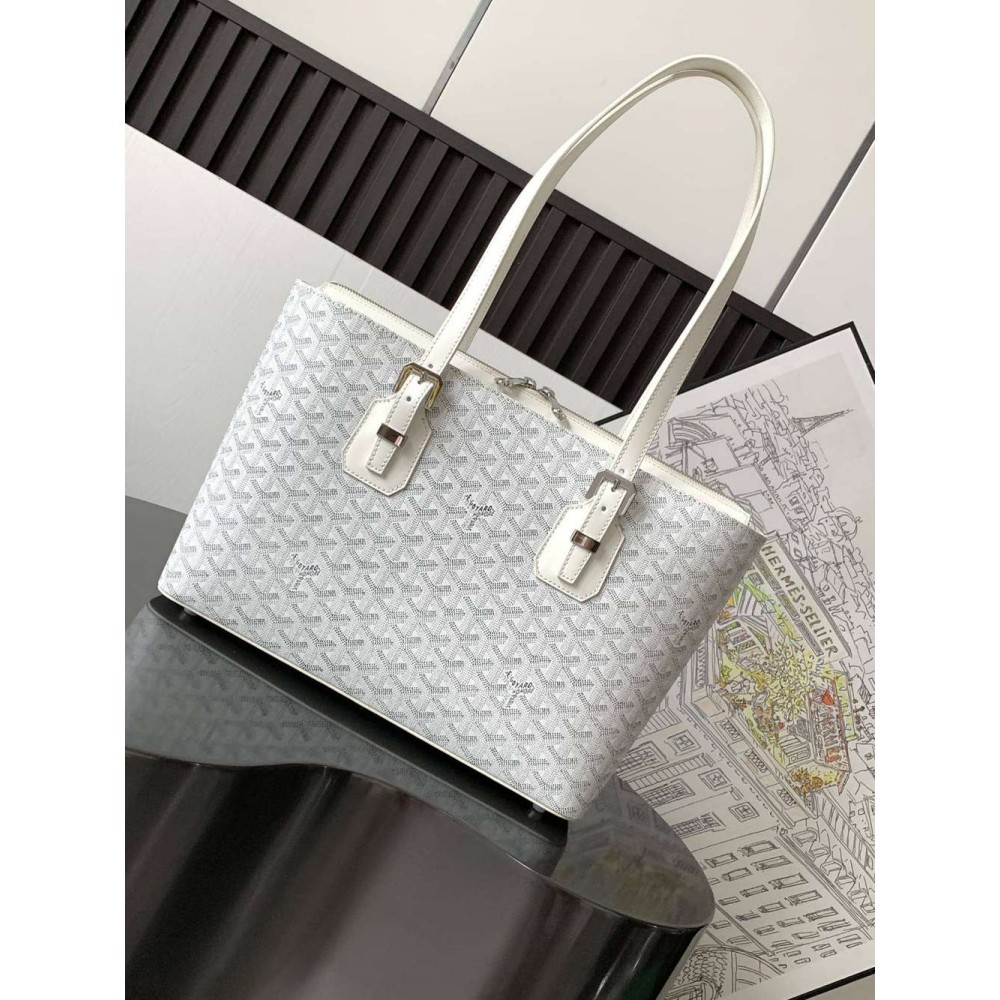 Goyard Marie Galante Bag White