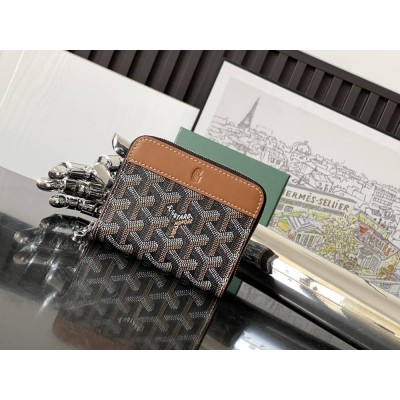 Goyard Matignon Mini Wallet Black & Tan