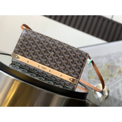 Goyard Monte-Carlo PM Clutch Black & Tan