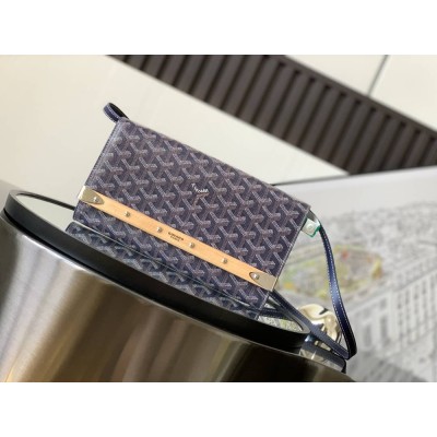 Goyard Monte-Carlo PM Clutch Navy Blue