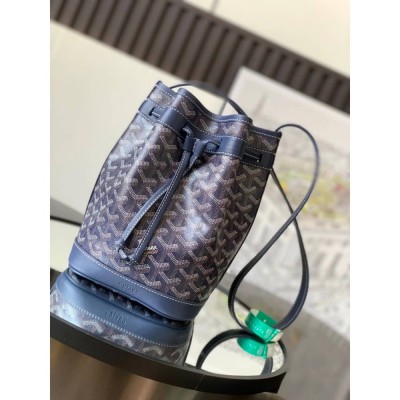 Goyard Petit Flot Bucket Bag Navy Blue