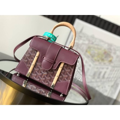 Goyard Saigon Structure Mini Bag Burgundy