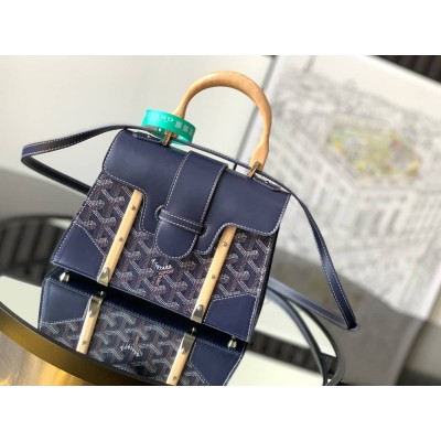 Goyard Saigon Structure Mini Bag Navy Blue