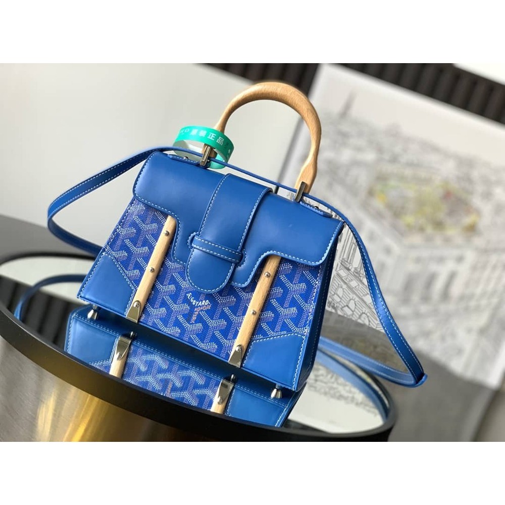 Goyard Saigon Structure Mini Bag Sky Blue