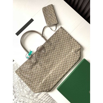 Goyard Saint Louis Goyardine Claire Voie GM Bag Khaki