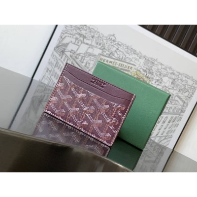 Goyard Saint-Sulpice Card Wallet Burgundy