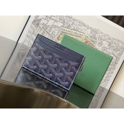 Goyard Saint-Sulpice Card Wallet Nave Blue