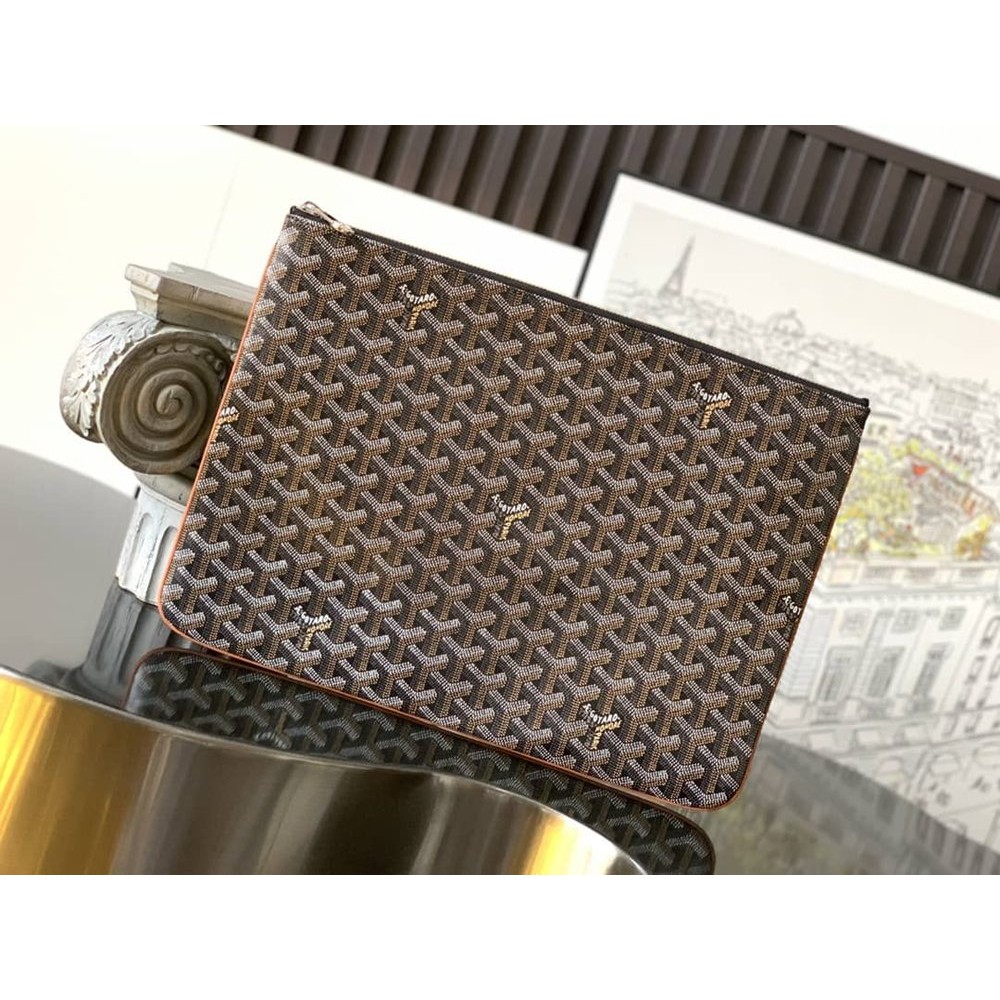 Goyard Senat GM Pouch Black & Tan