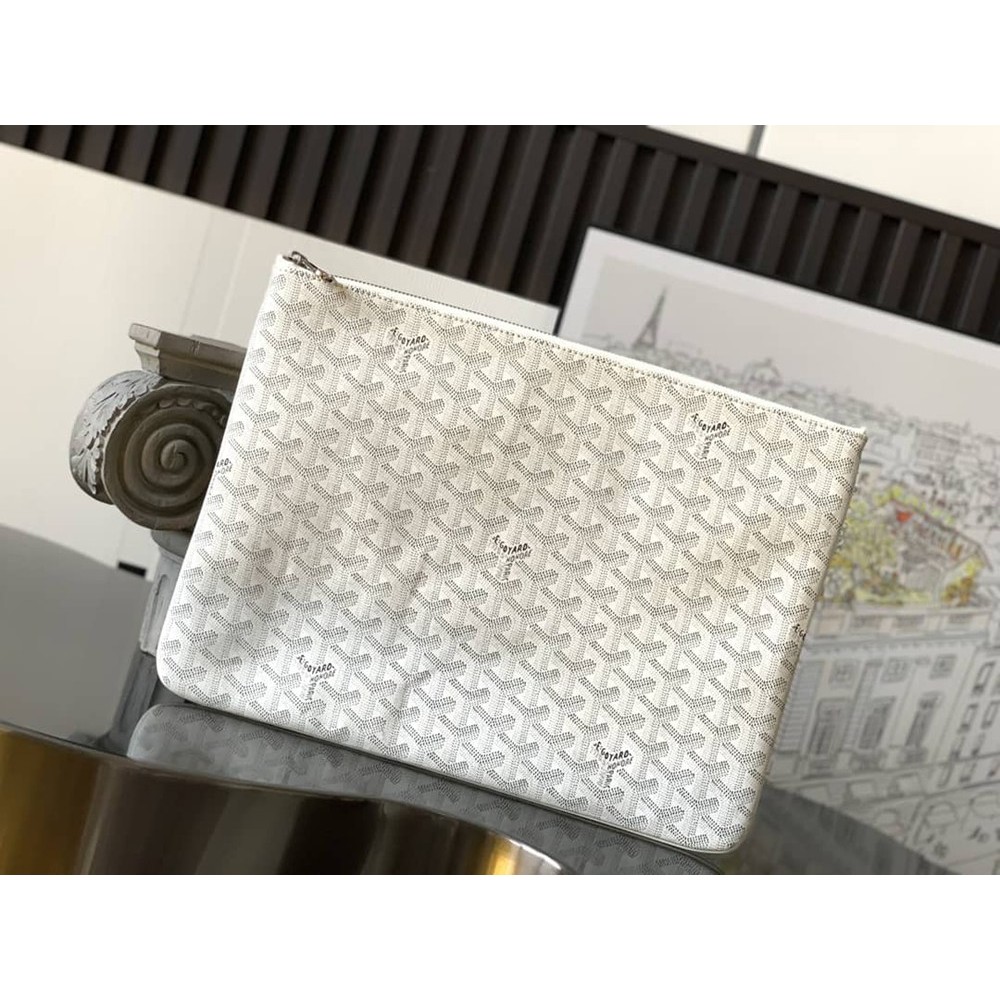 Goyard Senat GM Pouch White