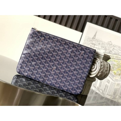 Goyard Senat MM Pouch Navy Blue