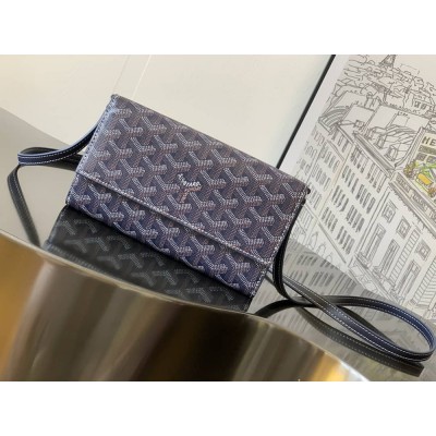 Goyard Varenne Continental Wallet Navy Blue