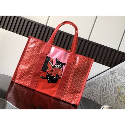 Goyard Villette MM Tote Bag Red