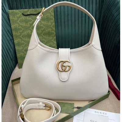 Gucci Aphrodite Medium Shoulder Bag in White Leather