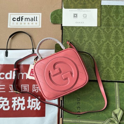 Gucci Blondie Mini Top Handle Bag in Pink Leather