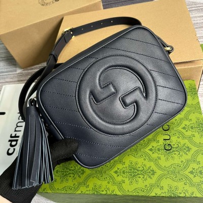 Gucci Blondie Small Camera Bag in Black Calf Leather