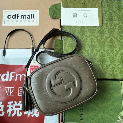 Gucci Blondie Small Camera Bag in Taupe Calf Leather