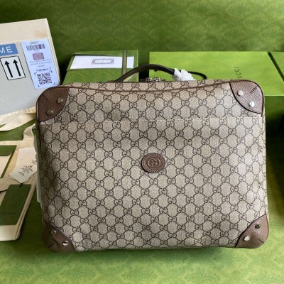 Gucci Briefcase Bag in Beige GG Supreme Canvas