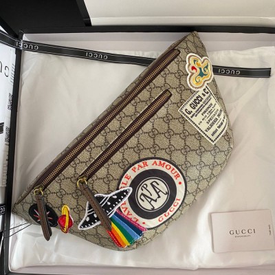 Gucci Courrier Belt Bag in Beige GG Supreme Canvas