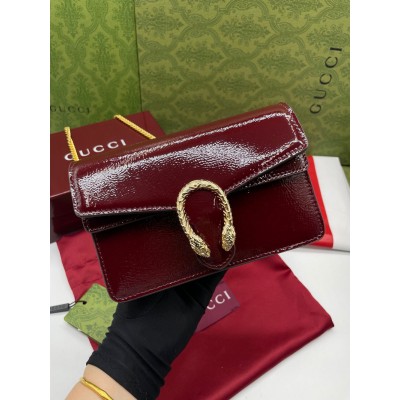 Gucci Dionysus Super Mini Bag in Red Patent Leather