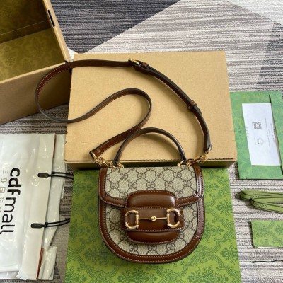 Gucci Horsebit 1955 Mini Top Handle Bag in GG Supreme Canvas