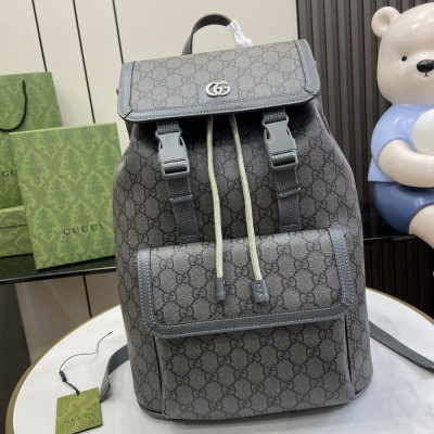 Gucci Ophidia GG Large Backpack in Grey GG Supreme Canvas