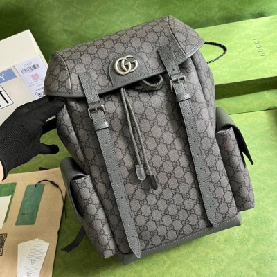 Gucci Ophidia GG Medium Backpack in Grey Supreme Canvas