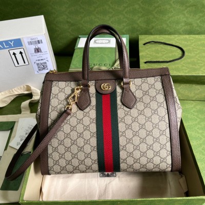 Gucci Ophidia GG Medium Tote Bag in Supreme Canvas