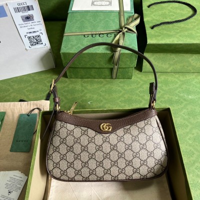 Gucci Ophidia GG Small Handbag in Beige GG Supreme Canvas