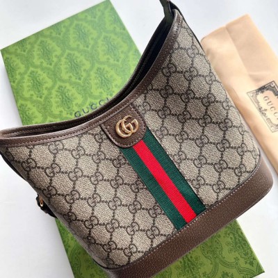 Gucci Ophidia GG Small Shoulder Bag in Beige GG Canvas