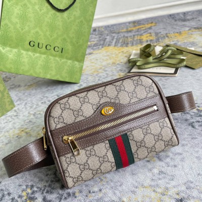 Gucci Ophidia Small Belt Bag in Beige GG Supreme Canvas