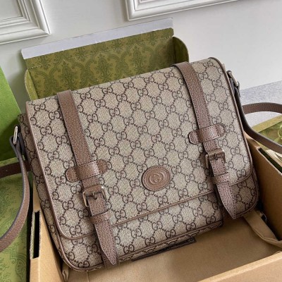 Gucci Original Messenger Bag in Beige GG Supreme Canvas