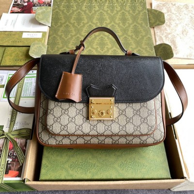 Gucci Padlock Small Handbag In GG Supreme Canvas